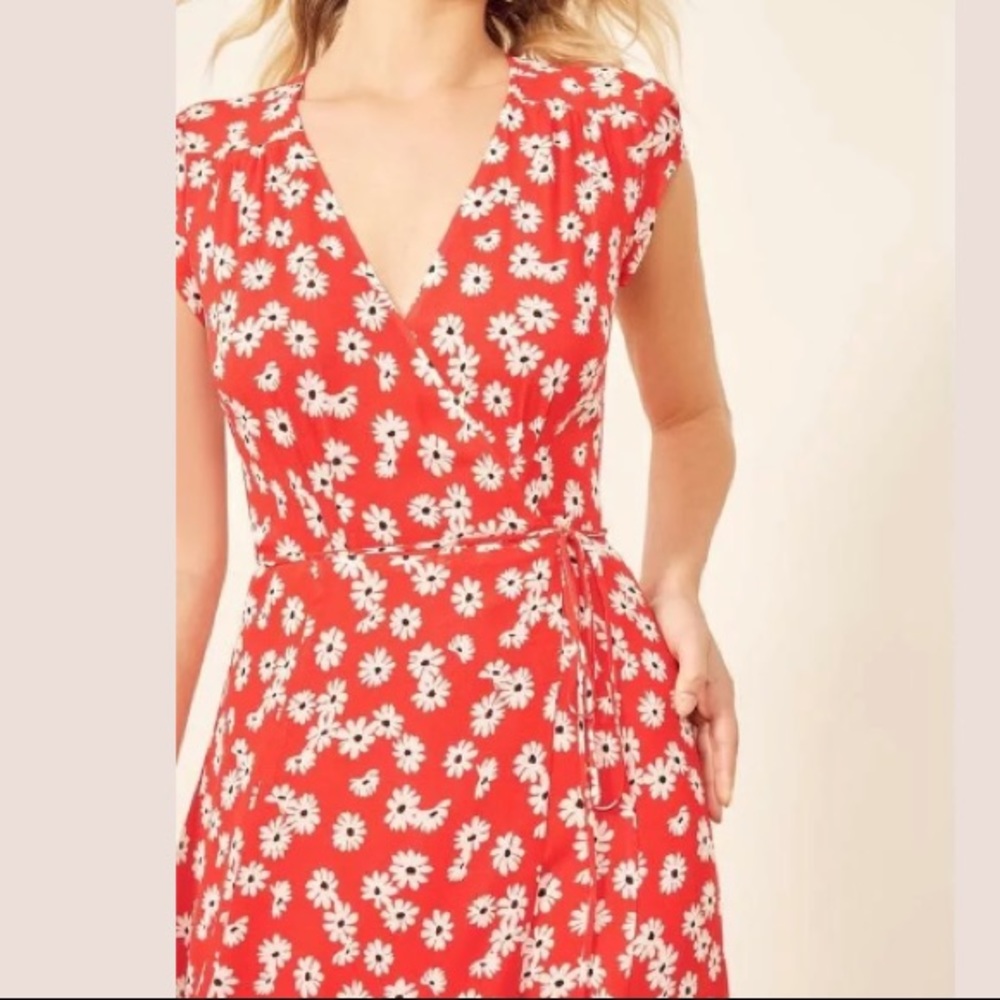 Reformation Carina Wrap dress 2x